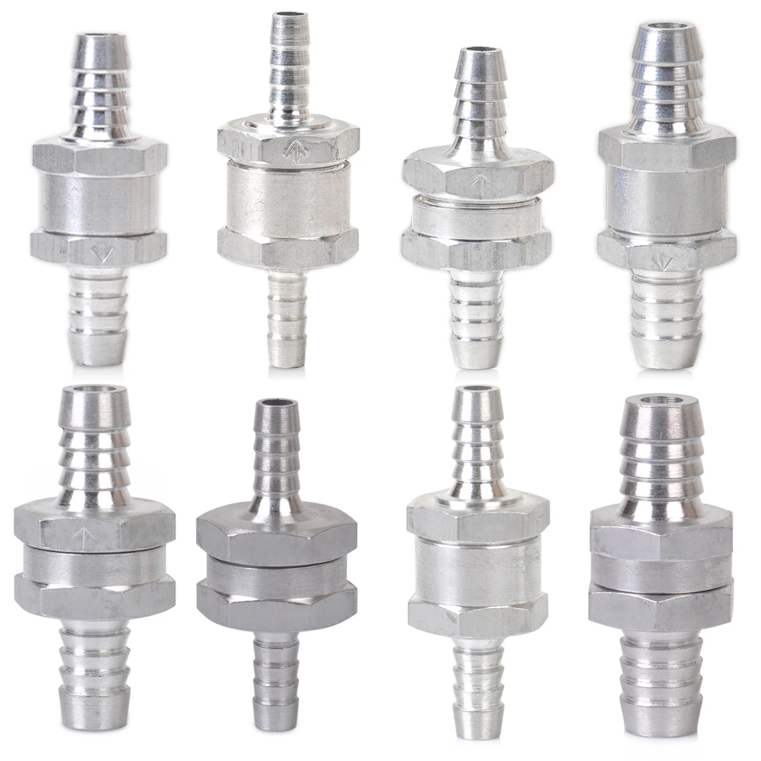 

CITALL 6mm 8mm 10mm 12mm Silver Fuel Non-Return One Way Inline Check Valve For Fuel Petrol Diesel Oil Gas Marine Aluminum Alloy