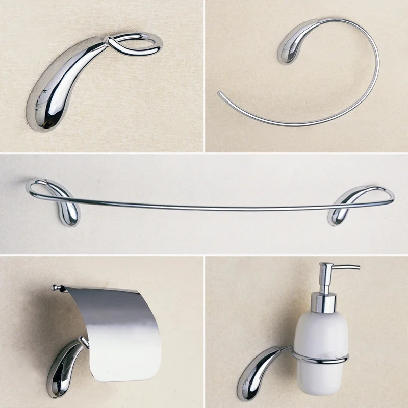 chrome 5pcslot hardware bathroom accessories sets brass liquid soap dispenser towel rail ring coat hook toilet paper holder in bath hardware sets from home - Bathroom Accessories Towel Rail chrome 5pcslot hardware bathroom accessories sets brass liquid soap dispenser towel rail ring coat hook toilet paper holder in bath hardware sets from home - Bathroom Accessories Towel Rail
