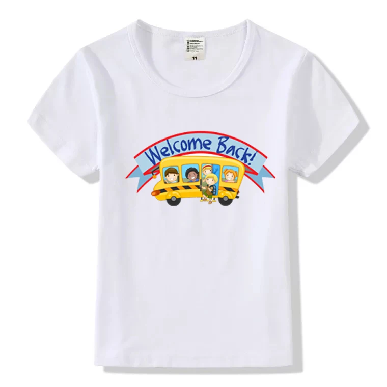 

2019 Back to school children's cartoon T-shirt children summer boys and girls T-shirt baby clothes BHYCJ341