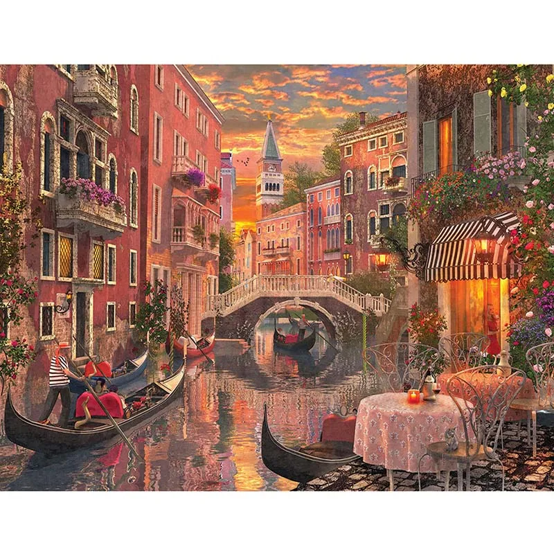 Needlework Decor Full Square&ampRound Creative Diamond Embroidery Town Scencry 5D Diy Painting Cross Stitch Mosaic | Дом и сад
