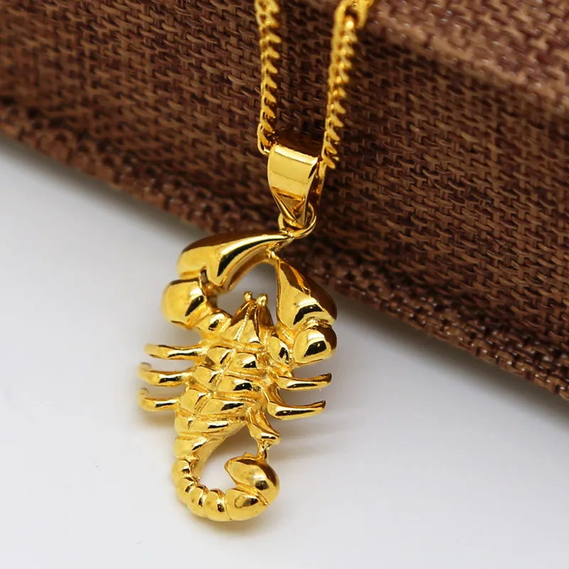 Men 24k Gold Plated Scorpio Charm 