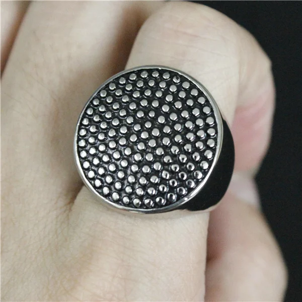 

Size 7 to 13 Cool Big Round Bumps Ring 316L Stainless Steel Steel Soul Cool Indian Thailand Mens Women Silver Bumps Ring