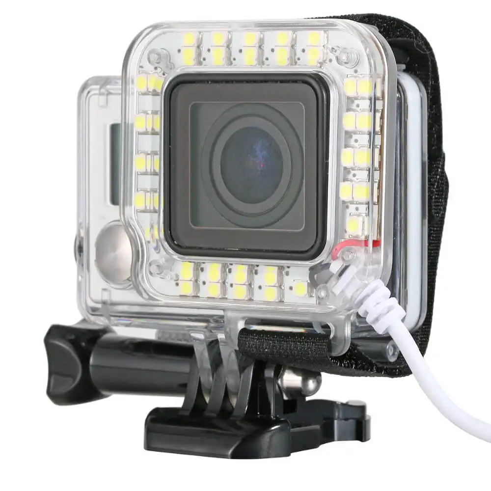 Gopro Fill Light Mount Gopro Hero 4 3+ Ring Flash Light LED Fill Light For Gopro Hero 4 3+ Housing USB Cable Lens Shooting Night (2)