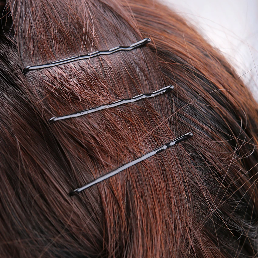 

60PCS Black Invisible Hair Clips Wave Straight Pins Grips Barrette Popularity Simple Hairpin for Alloy Hair Accessories