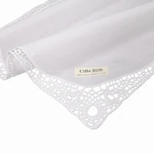 D603: белые Премиум хлопковые кружевные носовые платки 120 шт./упак. пустые вязаные Платки для женщин/дамы свадебный подарок