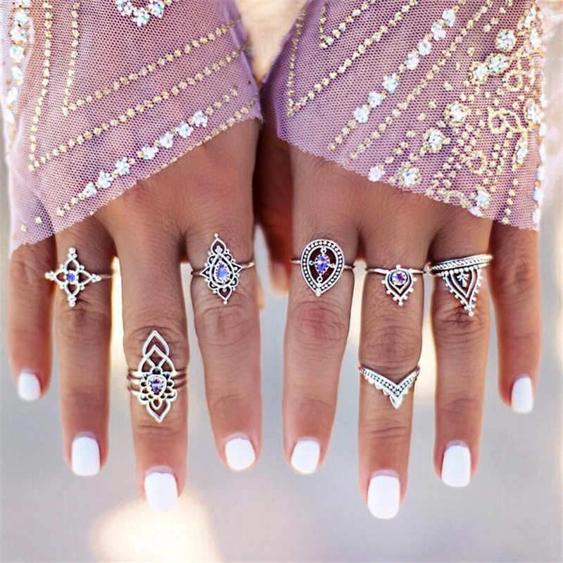 Новая Мода Золотое сердце большой камень костяшки кольцо Bijoux Femme чешские