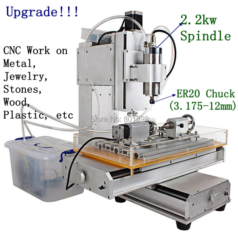 Husillo 2.2kw ER20 Chuck HY CNC 3040 de 4 Ejes Verticales grabado de  Perforación Fresadora Torno con 3 Mordazas y contrapunto|machine  universe|machine crystalmachine figure - AliExpress