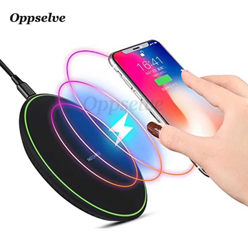 

Qi Car Wireless Charger, Oppselve Mobile Phone Holder For iPhone X 8 Samsung S8 S9 10W Quick Charge Fast Wireless Charging Pad
