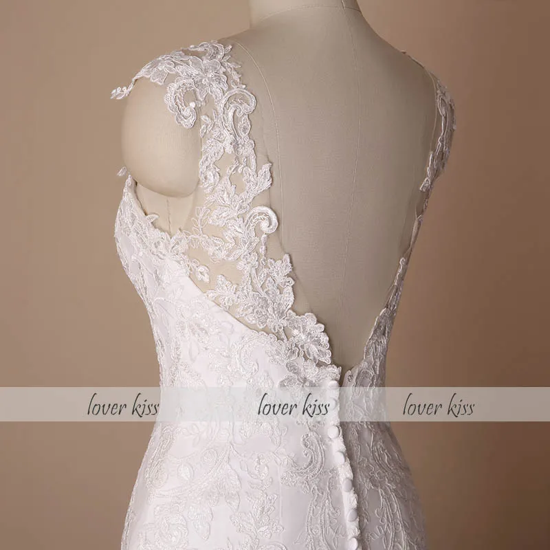 Lover Kiss Vestidos de Noiva, свадебные платья с эмблемой русалки, кружевные платья невесты с низкой спинкой для свадьбы, robe mariage