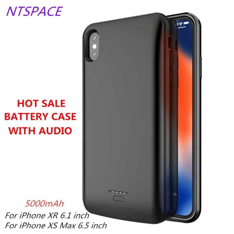 5000mAh Battery Charger Case For iPhone XR Portable Power Bank Cover XS MAX Backup Support Audio | Мобильные телефоны и
