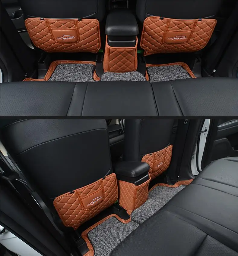 Автомобильные аксессуары подходят для MITSUBISHI outlander 2013- PU сиденья анти-kick Pad 3 шт. набор