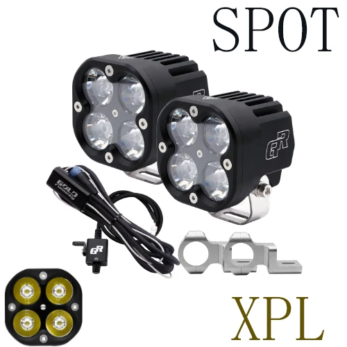 GOLDRUNWAY X4 12V 4200lm Spot/Flood/Combo Fog вспомогательный свет в сборе лампы 40 Вт двигатель Led для BMW R1200GS/ADV/F800GS Moto - Цвет: Шампанское