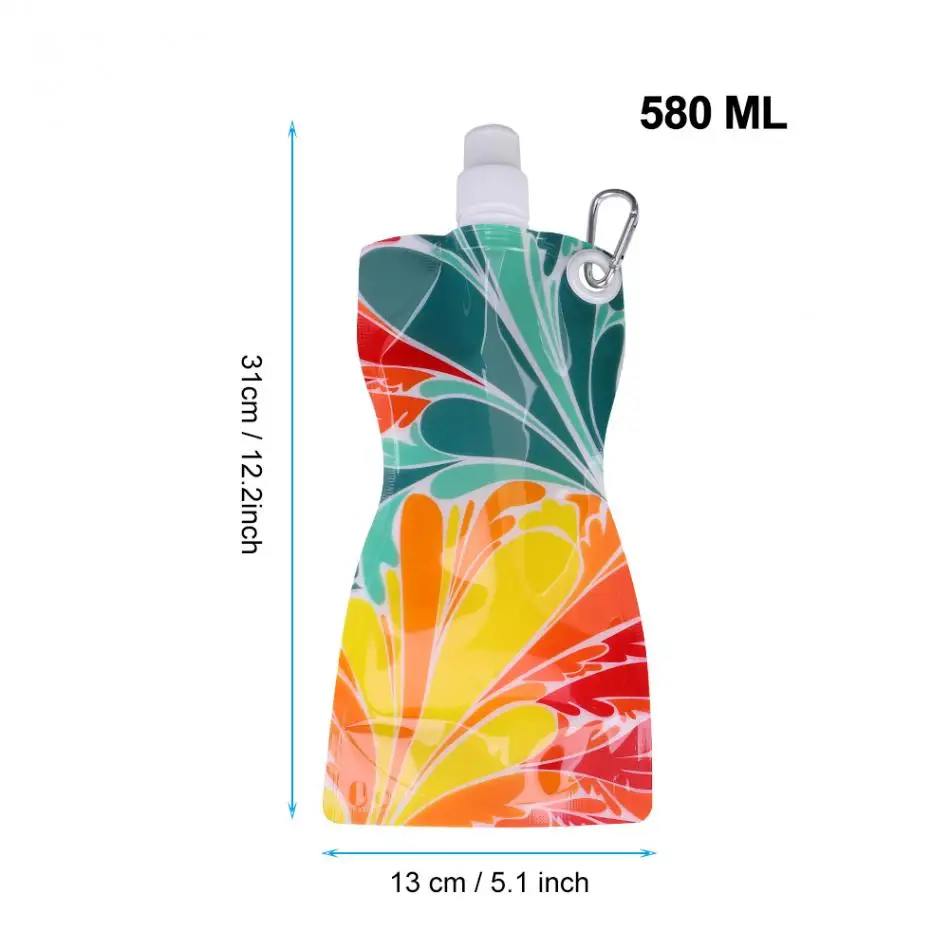 3 шт. 580 мл портативный складной уличный спортивные сумки для воды легкий поход походная сумка для воды легко открыть велосипедную спортивную бутылку