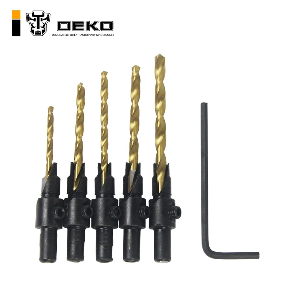 

DEKO 1/4 Hex Shank Drill Bit High Speed Steel Woodworking Core Drill Bit