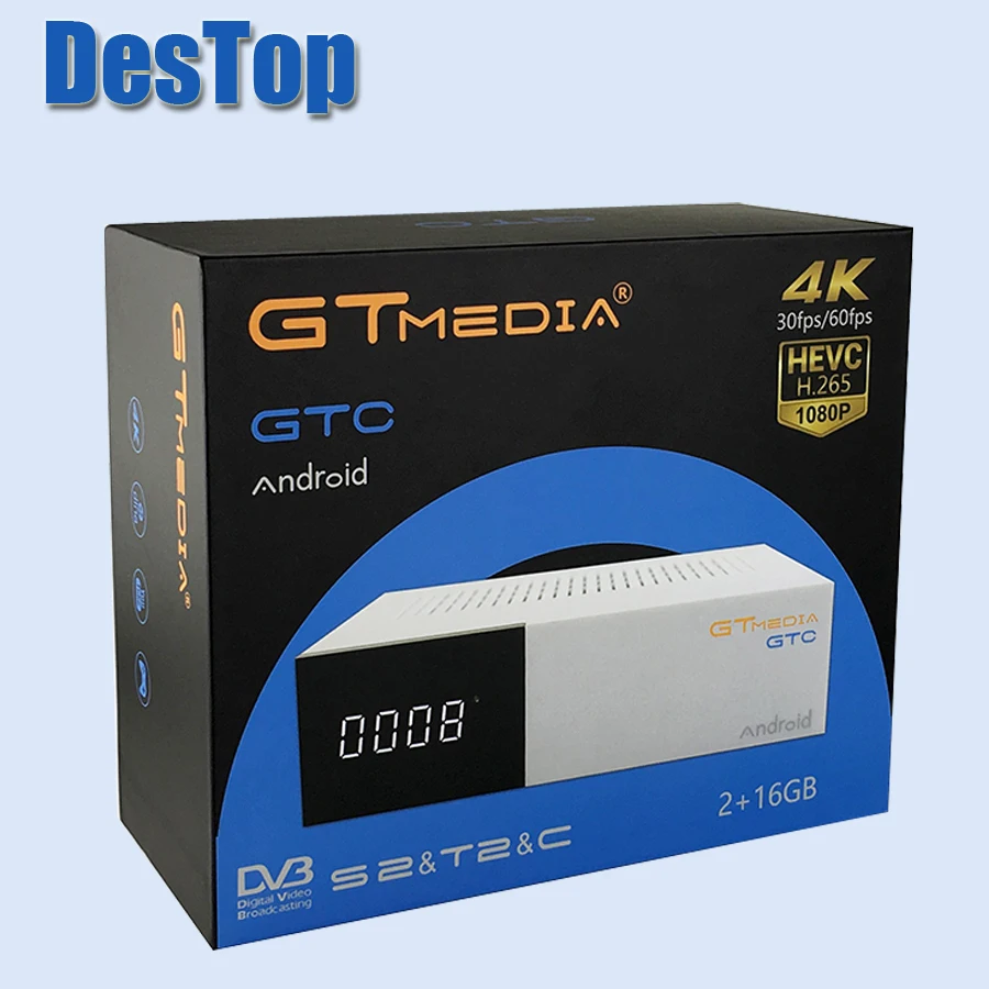ТВ приставка FREE SAT Freesat GTC на базе Android 6 0 DVB S2/T2/кабель/ISDBT Amlogic S905D 2 Гб ОЗУ 3 шт.|free sat|box