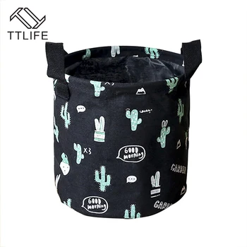 

TTLIFE Cactus Series Bedroom Children Storage Box Small Fabric Cotton Linen Desktop Storage Bucket Folding Laundry Basket