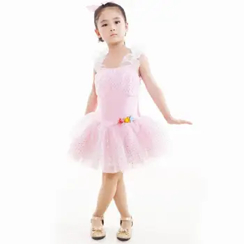 

2018 Justaucorps Leotard Child Dance Dress Female Onepiece Tulle Puff Skirt Performance Wear Ballet Tutu,ballet For Children