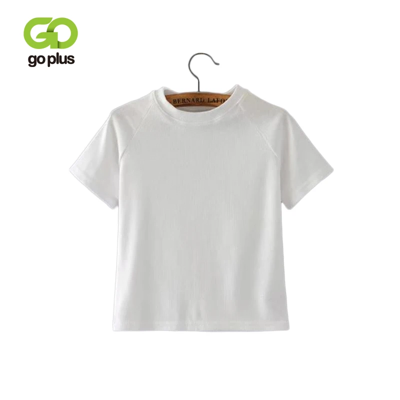 

GOPLUS Short Sleeve T Shirt Woman Camiseta Mujer Black White O-Neck Short Casual Tee Shirt Femme Clothes Streetwear Tops C7493