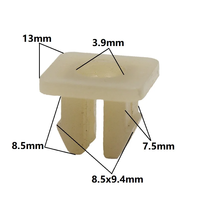 KE LI MI натуральный 9 мм гайка втулка зажим нейлон фиксирующие зажимы для автомобильных огней пряжки фиксаторы защелки - Color Name: Natural