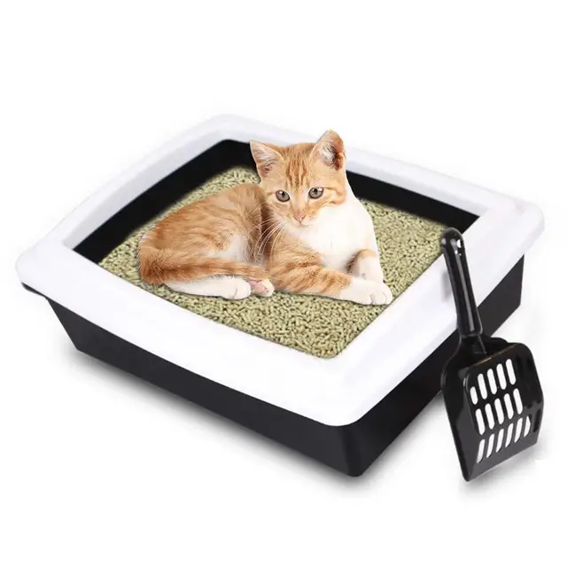 Cat Litter Toilet Plastic Large Semi-closed Pet Cleaning Products Pet Cleaning Training Supply Cat Litter Box Toilet