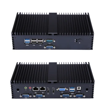 

Good quality 6 RS232 with celeron 3855U/3865U Dual core onboard,8 USB Port Fanless mini pc,Support Pfsense,AES NI