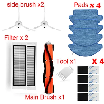 

XIAOMI Mi Robot Vacuum Cleaner Part Kit mijia Side Brush HEPA Filter Main Brush Cleaning Tool Mop Cloths with Magic Paste