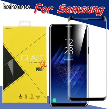 

50pcs 3D Curved Full Cover Tempered Glass For Samsung Galaxy S9 S8 Plus Note 9 8 S7 S6 Edge Plus Scratchproof With Yellow Box