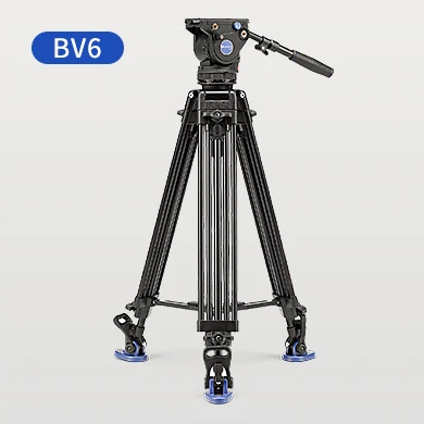 benro BV6/BV4/BV8/BV10 Series Camera Tripod Adjustable Damping Hydraulic PTZ Photography Professional Tripod - Цвет: bv6