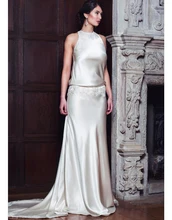 elegant beach ivory wedding dress pregnant 2016 plus size beach bridal gowns maternity satin dresses vestidos de novias UD_429