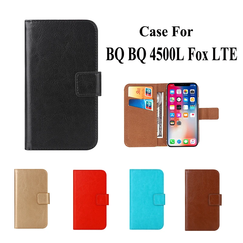Чехол для BQ 4500L Fox LTE высококачественный однотонный Роскошный кожаный флип-чехол