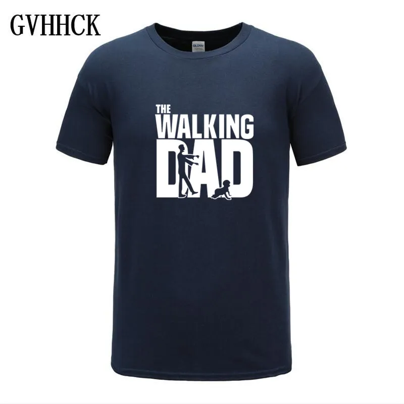 

GVHHCK The Walking Dad T Shirts Men Tops Casual Cotton Father's Day T Shirts Short Sleeve Men Funny Dad Gift T-shirt Tee Tops