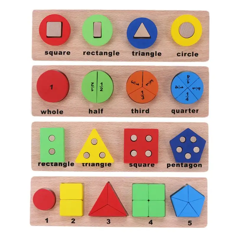 Kids Toys Colorful Wooden Building Blocks Geometry Shape Baby Puzzle Toy For Children Baby Kid Christmas Gifts baby-building-blocks-wooden