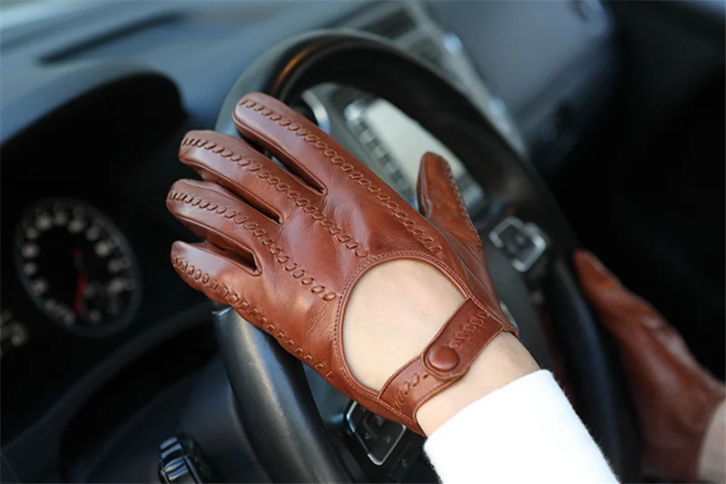 Мужские тонкие кожаные Gloves2109 Осень Новые Красивые мотоциклетные вождения Мужская Imported овчины перчатки 3-M063N