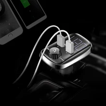 Автомобильный MP3-плеер музыкальный плеер Bluetooth с двойной USB дополнительный fm-передатчик громкой связи Bluetooth гарнитура для авто радио Bluetooth Aux Вход/Выход