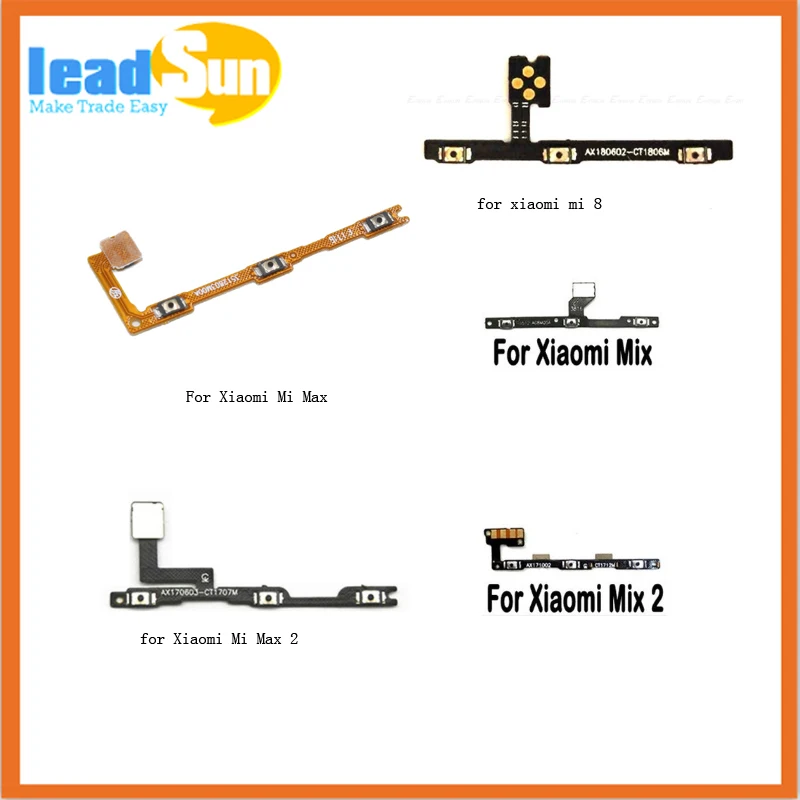 

New Replacement for Power Volume Button Key Flex Cable For xiaomi mi max 1 2 mix 1 2 mi 8 mi8 on/off Side Key Button Flex Cable