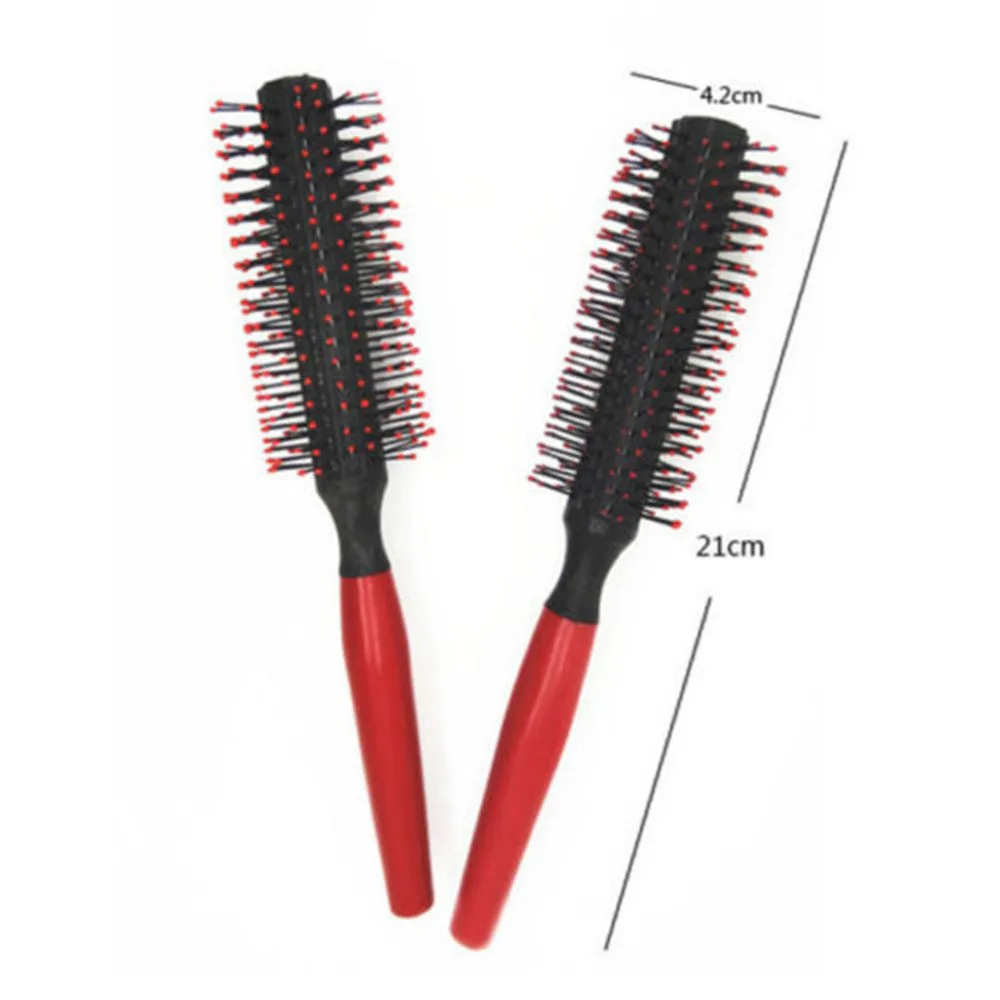 Us 1 55 31 Off Diy Curly Hair Brushes Antistatic Plastic Handle Round Brushes Hair Comb Curly Hairbrush Hairdressing Styling Tools In Combs From