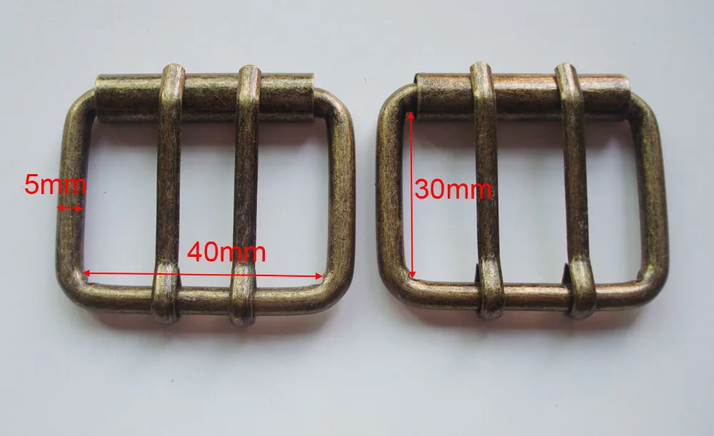 1-9/1"(40 мм) Кожевенная фурнитура античная бронза двойные штифты ремень ролик пряжка, сумка Пряжка, аксессуары для одежды, застежки для сумки