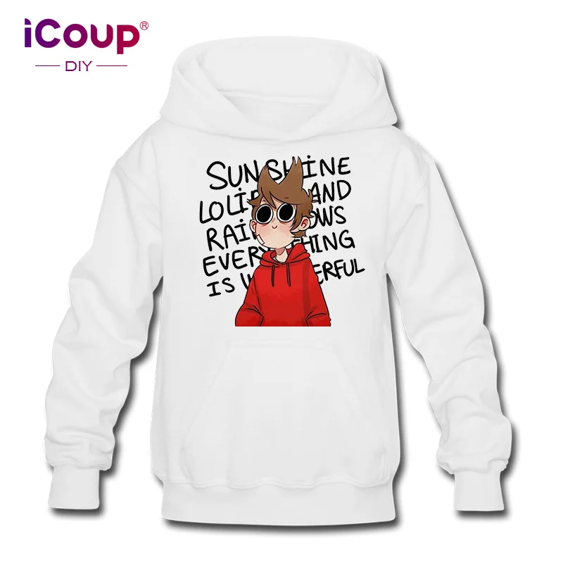 ICoup Kids Eddsworld Tord/ хлопковая толстовка с капюшоном для детей 12-18 лет