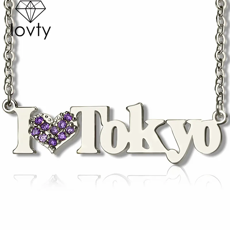 

lovty Love Infinity Engrave Name Necklace with Birthstone Necklace Custom-made Necklaces Pendant Birthday Gift for Her & Women