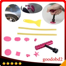 11 шт./компл. PDR Пластик клей Tab Красной вкладки t-бар атлет Paintless Дент Инструменты T подарок Съемник 2 шт. клей Палочки желтые резиновые Скребки