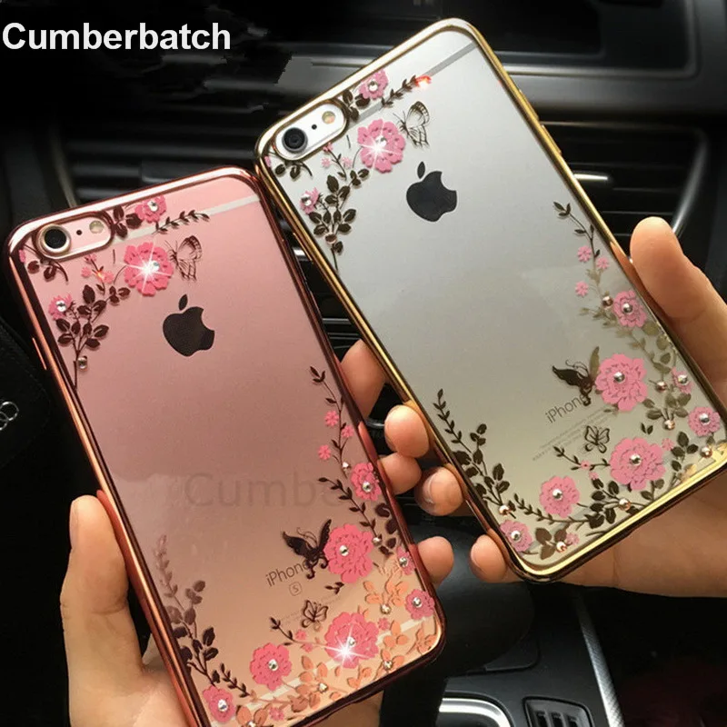 

Diamond Silicon Phone Case For iphone Xs Max XR X 8 7 6 6S Plus Luxury Rhinestone Case For iphone XS SE 5 5S Soft TPU Case