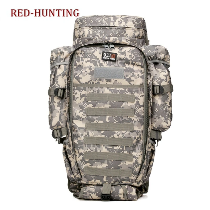 

60L USMC Army Military Tactical Backpack Outdoor Hiking Hunting Camping Rifle Backpack Bag Climbing Bags Travel Rucksack