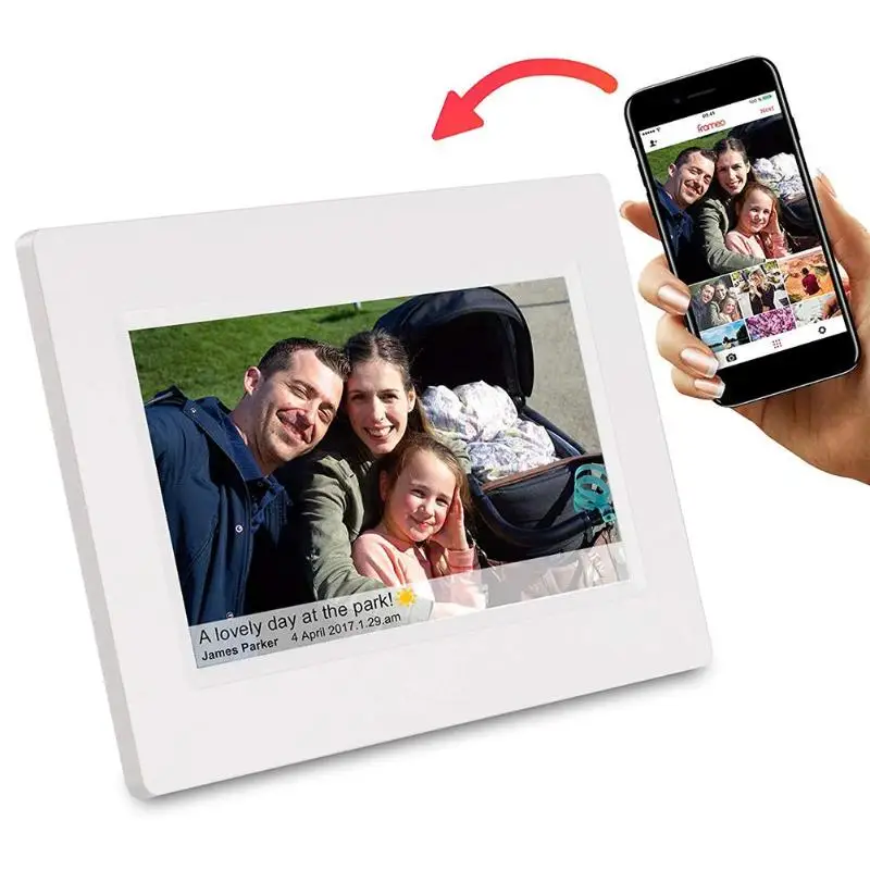 

7 Inch HD LED Digital Screen Digital Photo Frame 800x480 Electronic Calendar Alarm Timer Switch Video Player US Plug Promotion