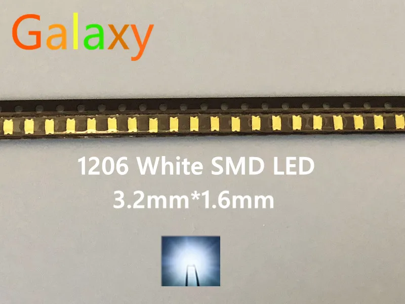 Светодиодный диодный светильник SMD 1206 светодиодный холодный белый супер яркий