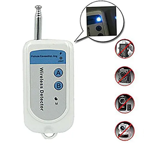 

Portable Detector Smallest Size Wireless RF Signal Camera Bug Detector Tracer Surveillance Portable Ghost Detector White