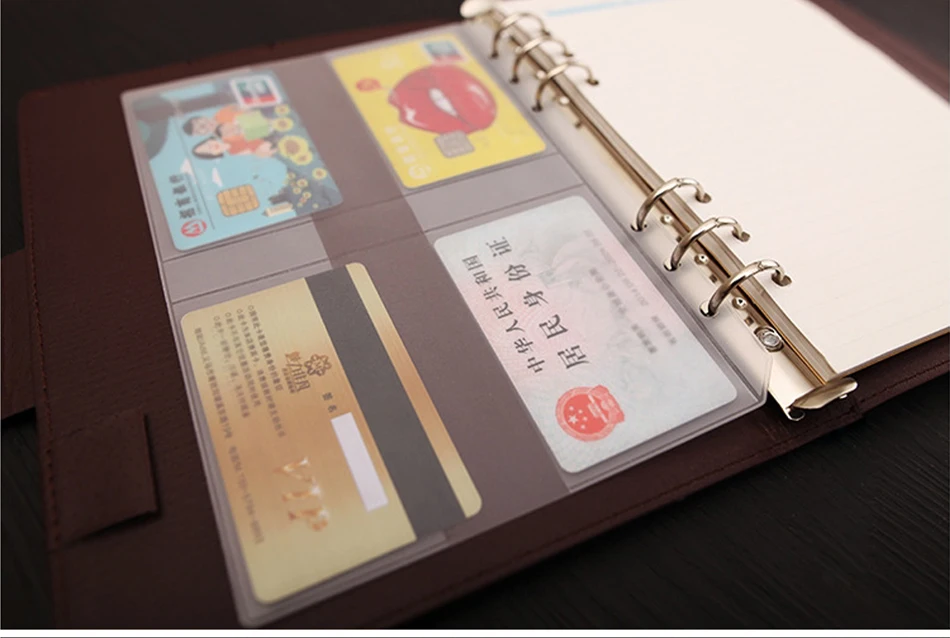 A5a6 ПВХ Презентация Binder папка молния получить мешок лаконичный планировщик спираль подачи карта продуктов держатель сумка Бесплатная
