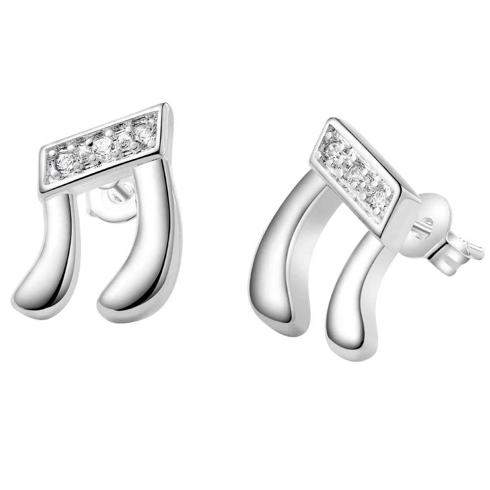 Wholesale fashion silver 925 stamped earrings stud hoop drop dangle classic women lady ship gift musical note | Украшения и