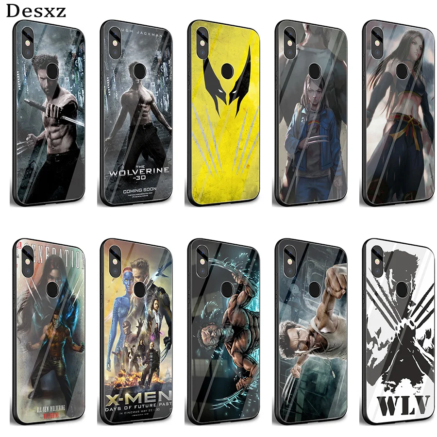 

Desxz Wolverine Tempered Glass Case For Xiaomi MI 8 9 Lite A1 A2 Redmi Note 5 6 7 Pro 6A 4X Pocophone F1 Cover