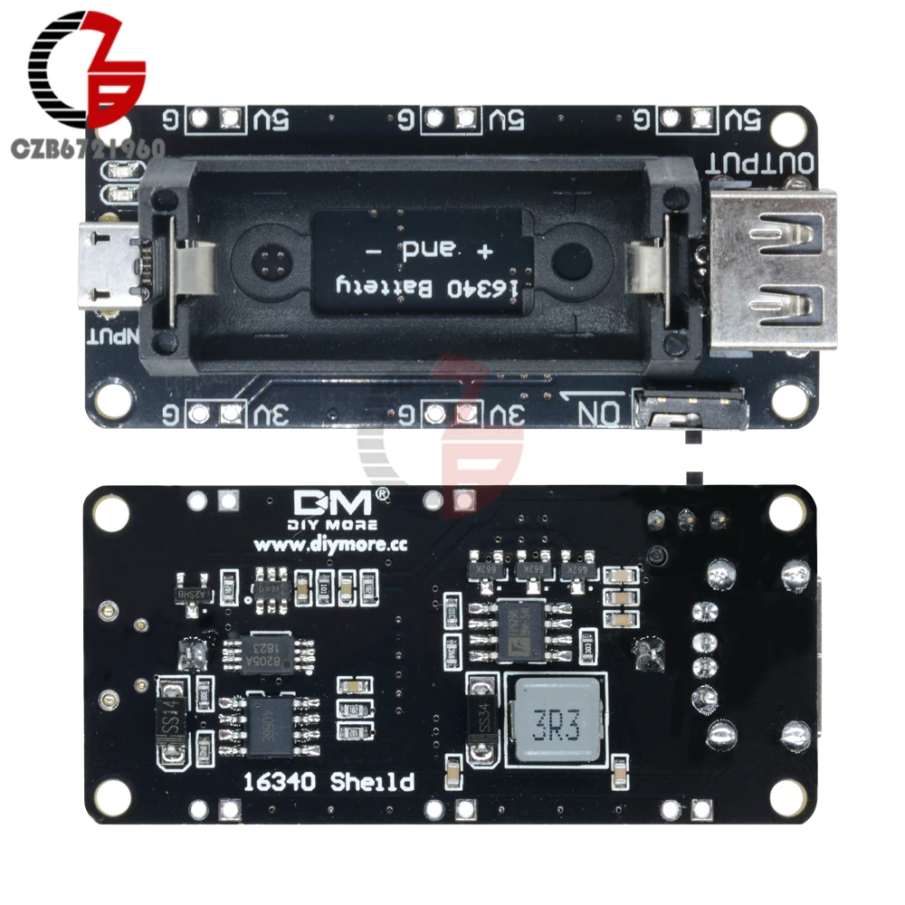 16340 модуль зарядки аккумуляторной батареи, держатель для литиевой батареи, плата для зарядки 5 в постоянного тока, Micro USB для внешнего аккумулятора