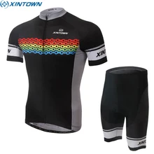 Xintown Pro Team Велоспорт Ropa Ciclismo велосипед Велосипедный Спорт короткий рукав Велоспорт трикотажный топ быстрый сухой Шорты для женщин Наборы для ухода за кожей черный